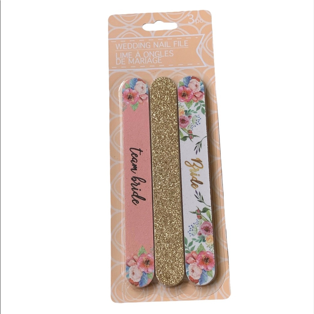NWT Bride glitter nail file set